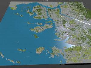 incheon city south korea 100km 3D 모델