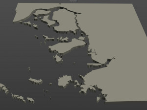incheon city south korea 100km 3D 모델