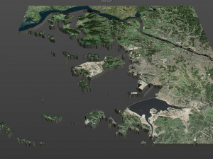 incheon city south korea 100km 3D 모델