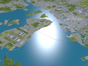 incheon city south korea 100km 3D 모델