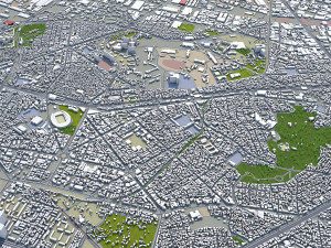 incheon city south korea 100km 3D 모델