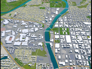 iowa city iowa usa 20km 3D मॉडल