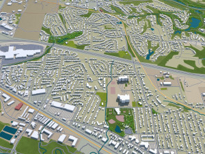 iowa city iowa usa 20km 3D मॉडल