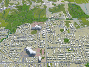 iowa city iowa usa 20km 3D मॉडल