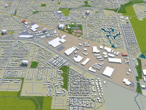 iowa city iowa usa 20km 3D Model