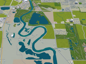 iowa city iowa usa 20km 3D मॉडल