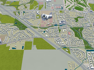 iowa city iowa usa 20km 3D मॉडल
