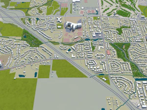 iowa city iowa usa 20km 3D Model