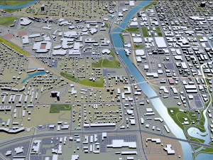 iowa city iowa usa 20km 3D Model