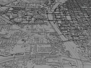 iowa city iowa usa 20km 3D Model
