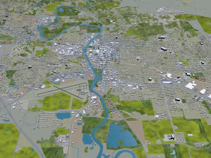 iowa city iowa usa 20km 3D Model