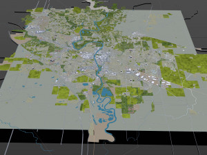 iowa city iowa usa 20km 3D मॉडल