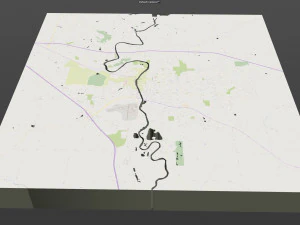 iowa city iowa usa 20km 3D Model