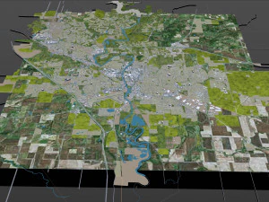iowa city iowa usa 20km 3D Model