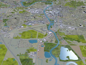 iowa city iowa usa 20km 3D Model