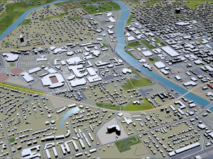 iowa city iowa usa 20km 3D मॉडल