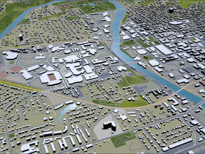 iowa city iowa usa 20km 3D Model