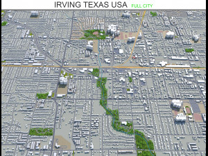 irving city texas usa 30km 3D Model