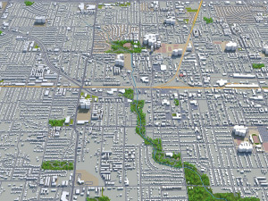 irving city texas usa 30km 3D Модель
