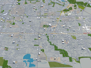 irving city texas usa 30km 3D Модель