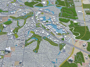 irving city texas usa 30km 3D Model