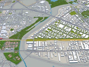 irving city texas usa 30km 3D Model