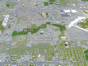 irving city texas usa 30km 3D Модель