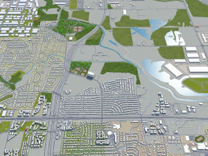 irving city texas usa 30km 3D Model
