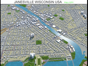 janesville city wisconsin usa 30km Model 3D