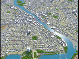 janesville city wisconsin usa 30km 3D Модель