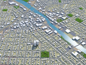 janesville city wisconsin usa 30km 3D Модель