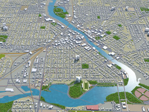 janesville city wisconsin usa 30km 3D Модель