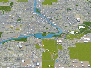 janesville city wisconsin usa 30km 3D Модель
