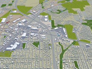 janesville city wisconsin usa 30km 3D Модель