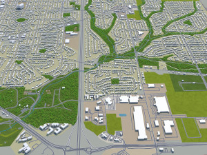 janesville city wisconsin usa 30km 3D Модель