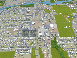janesville city wisconsin usa 30km 3D Модель