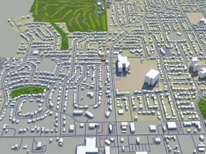 janesville city wisconsin usa 30km 3D Модель