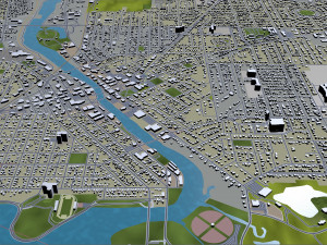 janesville city wisconsin usa 30km 3D Модель