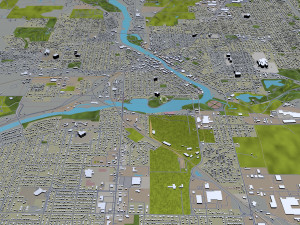 janesville city wisconsin usa 30km 3D Модель