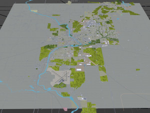 janesville city wisconsin usa 30km 3D Модель