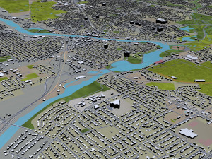 janesville city wisconsin usa 30km 3D Модель
