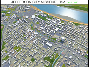 jefferson city missouri usa 30km 3D 모델
