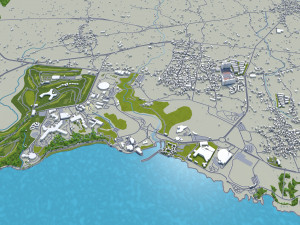 jeju city south korea 120km 3D Модель