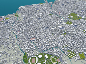 jeju city south korea 120km 3D Модель