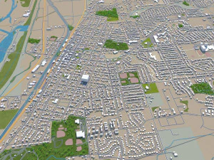 joliet city illinois usa 40km 3D Model