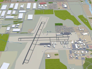 joliet city illinois usa 40km 3D Model