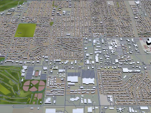 joliet city illinois usa 40km 3D Model