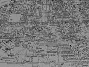 joliet city illinois usa 40km 3D Model