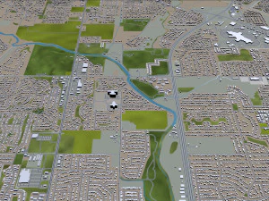 joliet city illinois usa 40km 3D Model