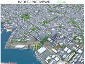 Kaohsiung city taiwan 50km 3D Model